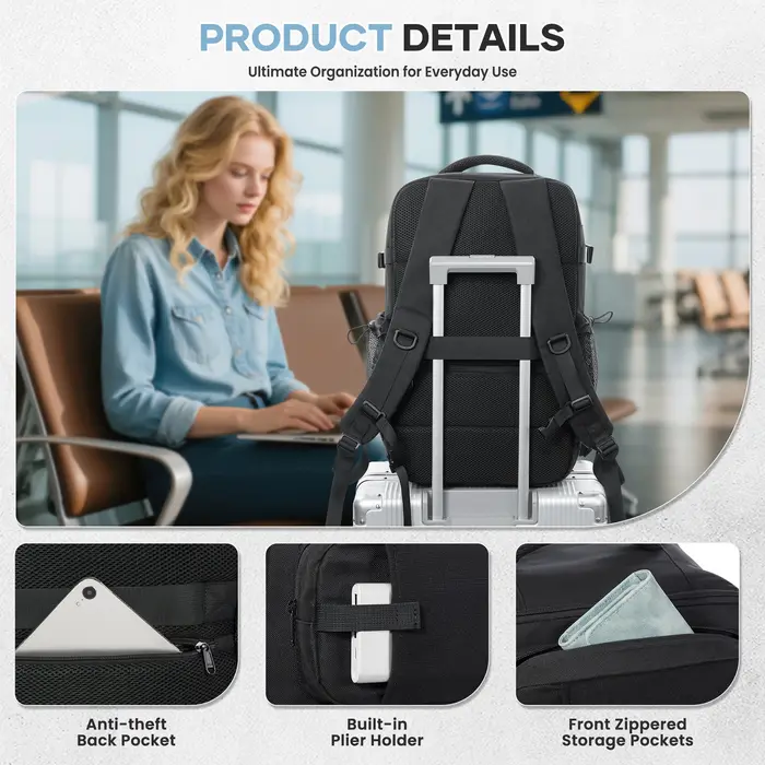 Sac à dos de randonnée à compression sous vide pour homme