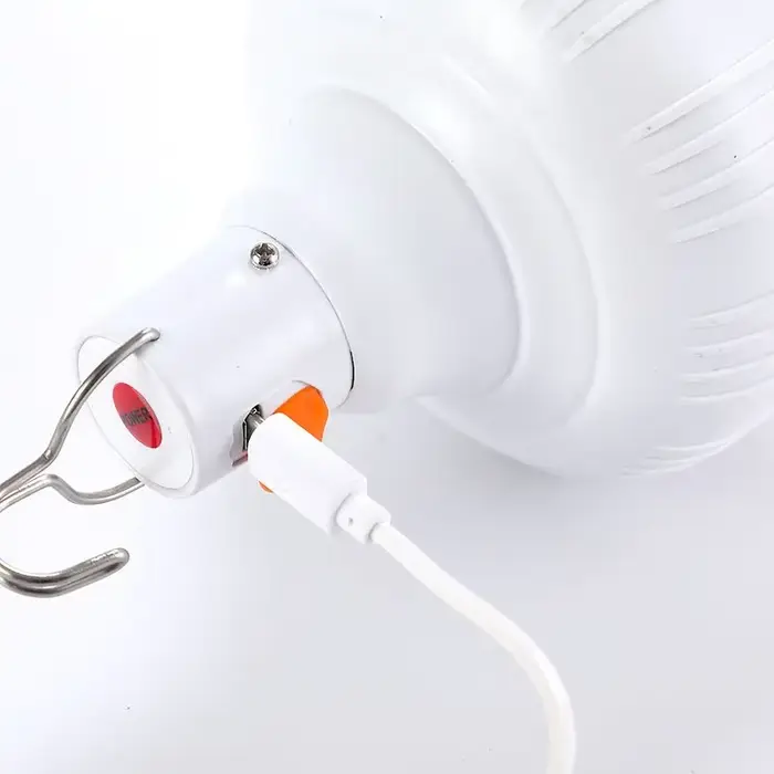 1PC extérieur USB lampe à LED ampoules 60W lumière de secours crochet Camping pêche Portable lanterne veilleuses LT014