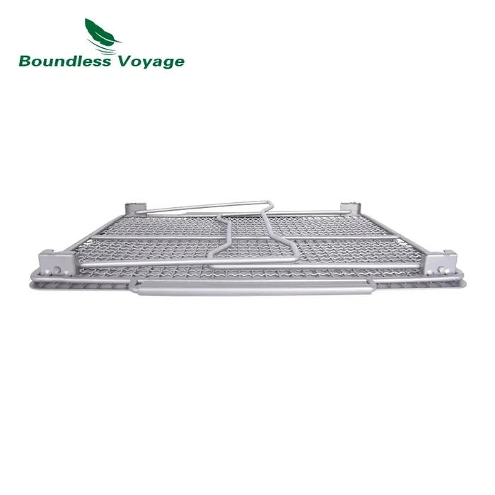 Boundless Voyage Portable Grill, Table de camping, Pliant en titane, Grille de feu de camp, Pique-ni