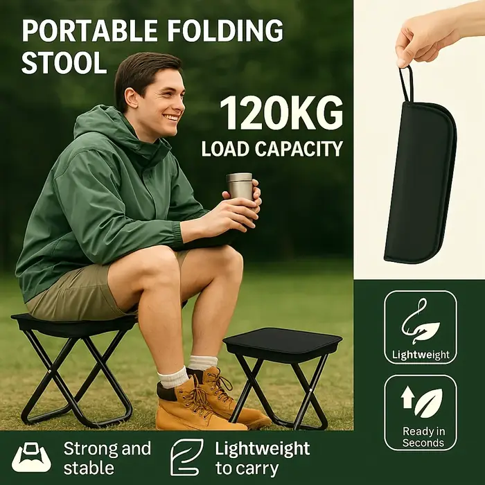 Tabouret de sac à dos pliable