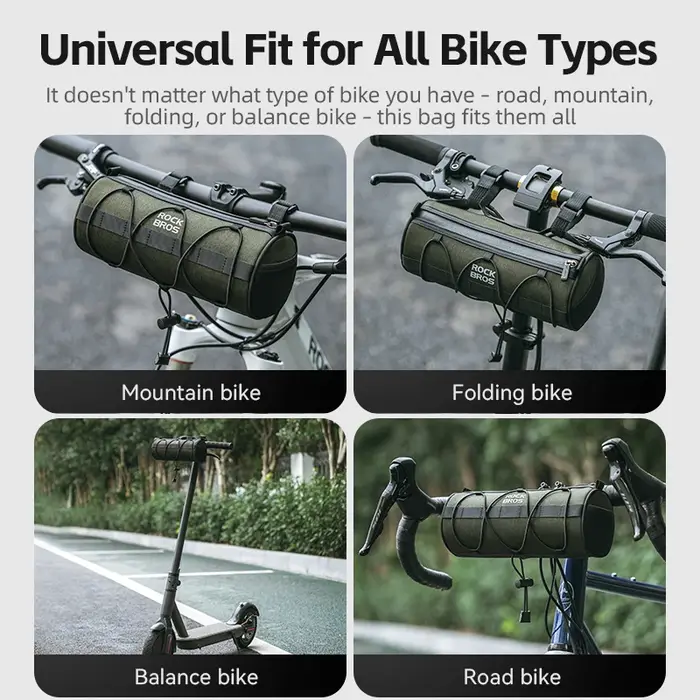 ROCKBROS sac de vélo avant Portable guidon sacoche 2L grande capacité multifonctionnel sac à bandoulière Tube