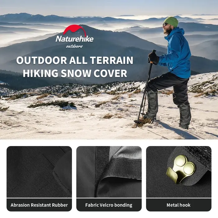 Naturehike – guêtres chauffe-jambes imperméables pour chaussures d'escalade, guêtres de neige pour r