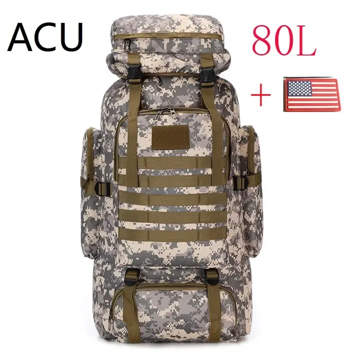 80L/100L sac d'escalade grand sac à dos en plein air randonnée Camping sacs de voyage