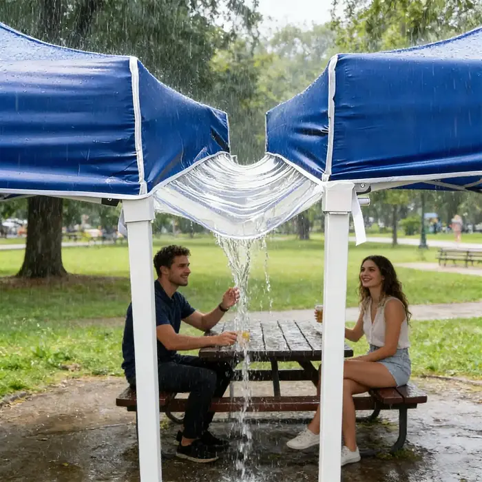 Gouttière de toit pour tente de camping