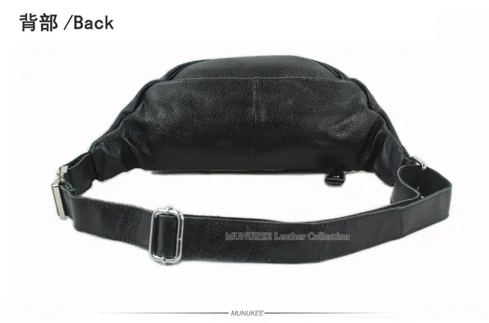 Sac banane en cuir véritable pour homme