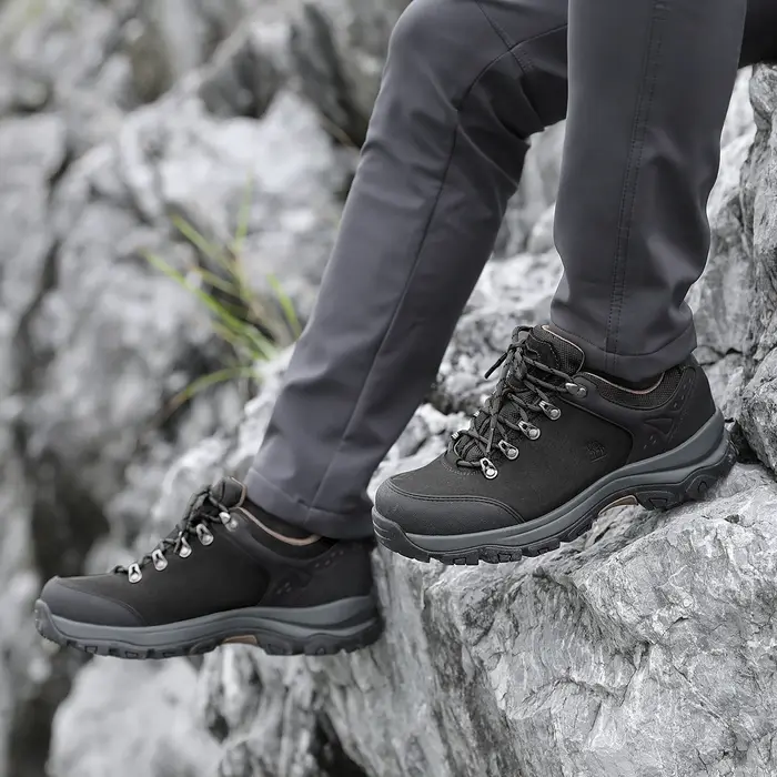 GOLDEN CAMEL – chaussures de randonnée imperméables pour hommes, bottes basses d'extérieur en cuir, 