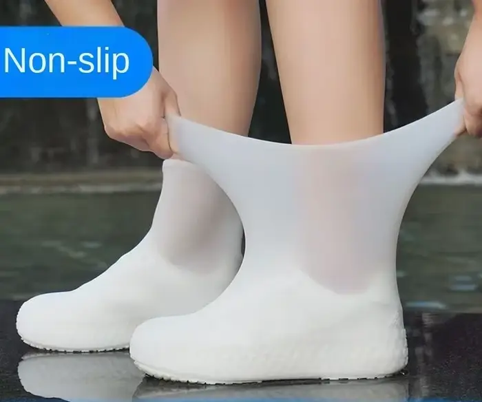 1 paire de couvre-chaussures imperméables en Silicone