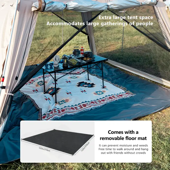 Tente de Camping en plein air avec cheminée