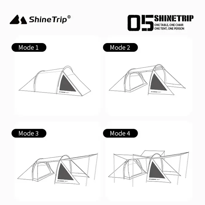 Tente de camping multifonctionnelle ShineTrip