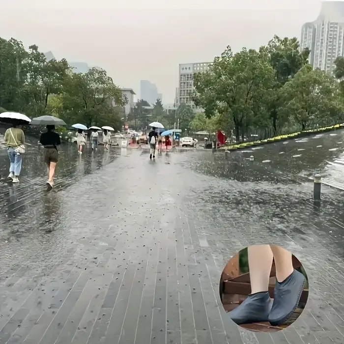 Couvre-chaussures imperméables et résistants à l'eau, réutilisables et antidérapants, universels pour hommes et femmes |   durable, élastique, facile à nettoyer