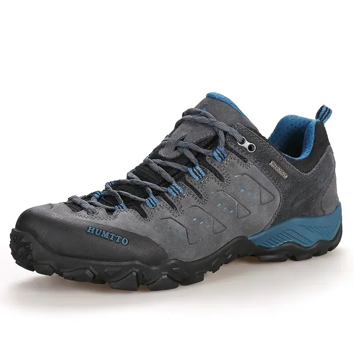 HUMTTO hommes chaussures de randonnée en plein air montagnes Trekking chaussures en cuir respirant à