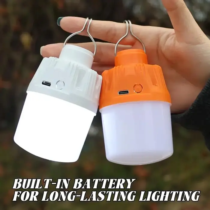 Nouvelle lampe de camping LED portable rechargeable avec crochet, haute luminosité, étanche, charge USB, pour situations d'urgence en extérieur et camping