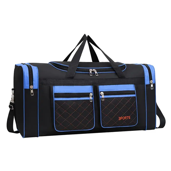 Sac à bagages de grande capacité pour hommes – Sac de voyage multi-poches avec fermeture à glissière