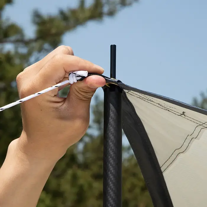 Poteaux de tente en fibre de carbone pour auvent de camping et abri