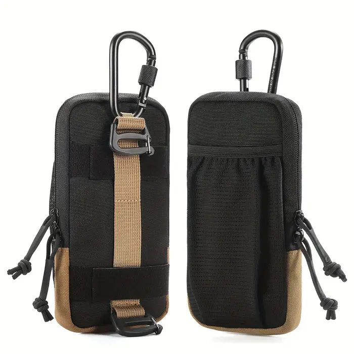 Sac de taille de sport multifonctionnel noir pour alpinisme et randonnée en plein air