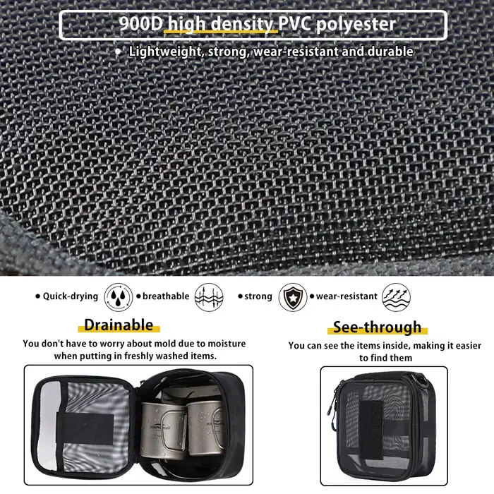 Deerest-Sac de Rangement Respirant pour Camping en Plein Air, Multifonctionnel, pour Pique-Nique, Médical, en Maille