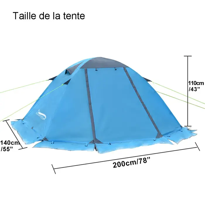 Desert Fox Tente de camping avec jupe pare-neige pour 2 personnes