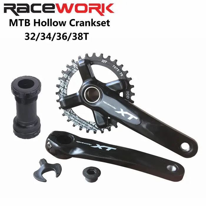 RACEWORK XT vtt pédalier de vélo 104BCD VTT manivelle 170mm 175mm Hollowtech manivelles intégrées 32