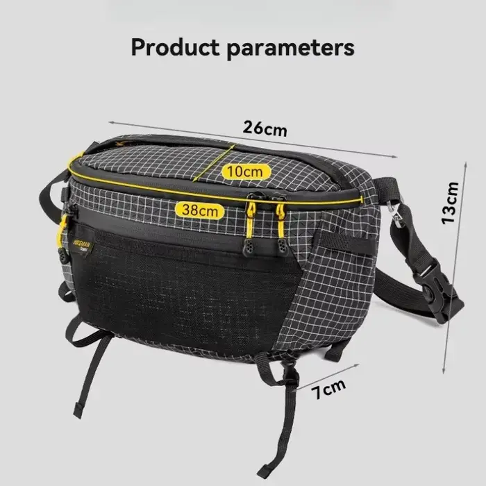 Hikeman 2.0 Sac de taille Dyneema imperméable UrltraLight multi-poches pour le cyclisme