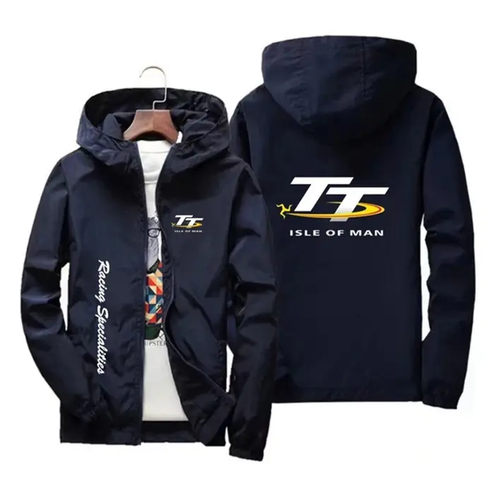 Veste Coupe-Vent à Capuche pour Homme, Fermeture Éclair, Sports de Plein Air, vaccage Rapide, Tour d