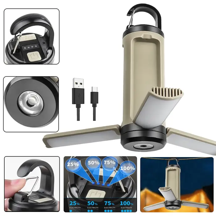 Lampe de camping pliable et portable