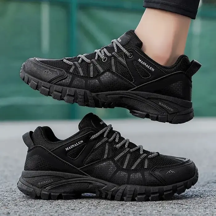 Chaussures d'escalade homme 2026 en promotion – Baskets de trekking respirantes à lacets