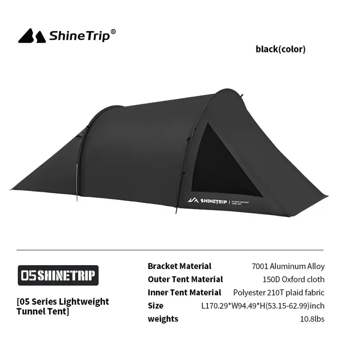 Tente de camping multifonctionnelle ShineTrip, légère, protection solaire, robuste, durable, grand e