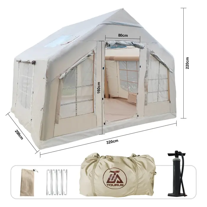 TOURUS 8 ㎡ Tente gonflable pour camping-car, très demandée