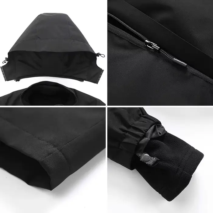 Femme randonnée veste hiver extérieur 3 en 1 imperméable coupe-vent manteaux chaud épaissi solide Camping escalade polaire veste à capuche