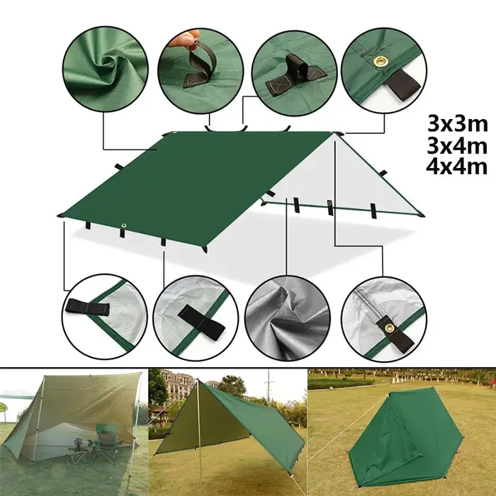 Tente de survie imperméable à 19 points de suspension