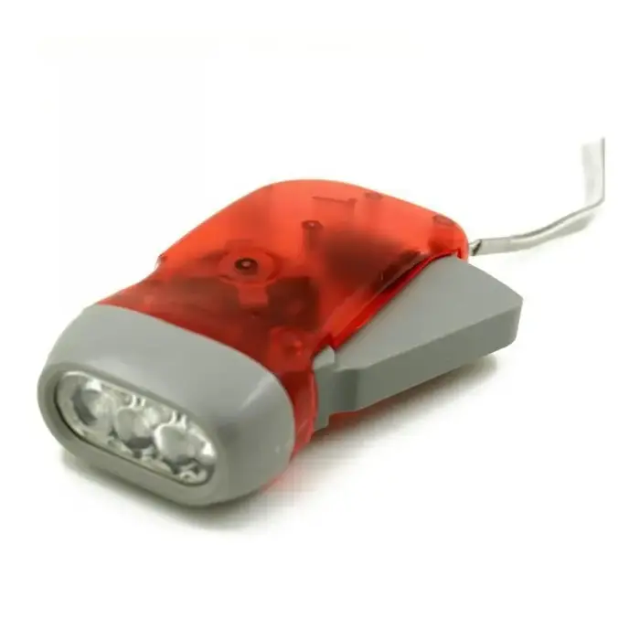 Lampe torche LED d'urgence à manivelle dynamo, lampe torche LED à manivelle, batterie externe, fourn