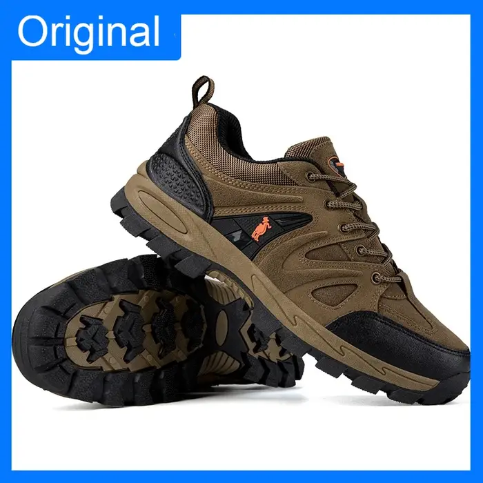 Chaussures de randonnée pour hommes en cuir suédé