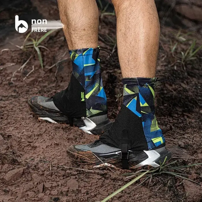 F1001 Sports de plein air unisexe haute course Trail guêtres protection anti-sable couvre-chaussures pour Triathlon Marathon randonnée réfléchissant