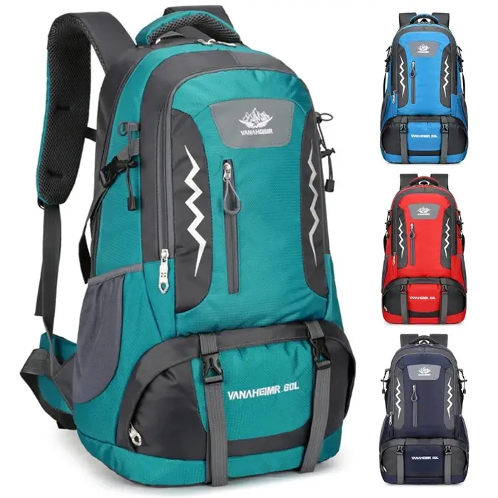 Sac à dos de randonnée 60L, résistant à l'eau, pour hommes et femmes, pour le camping, les sports de plein air, les voyages et l'alpinisme