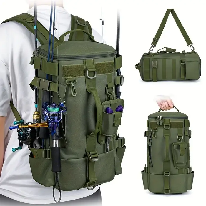 Ce sac à dos de pêche multifonctionnel pour l'extérieur peut également servir de sac de pique-nique de voyage