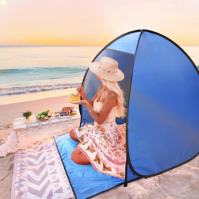 Abri solaire de tente de plage pop-up pour le camping d'été-auvent