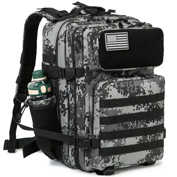 Sac à dos DulBackpack pour hommes et femmes, équipement de camping en plein air, sac à dos de randonnée, sac à dos de survie, sacs à dos de voyage, sac d'école, 45L