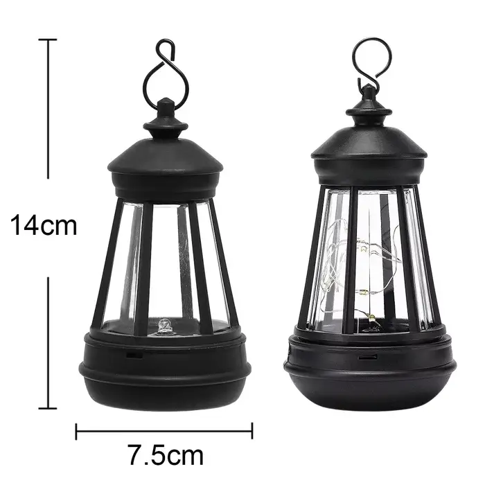Lampe solaire rétro bougies lampes suspendues pour Camping lanternes extérieures décoratives Vintage jardin paysage lumière cour