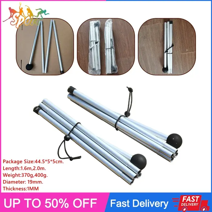 Lot de 1 poteau pliable en alliage d'aluminium de 1