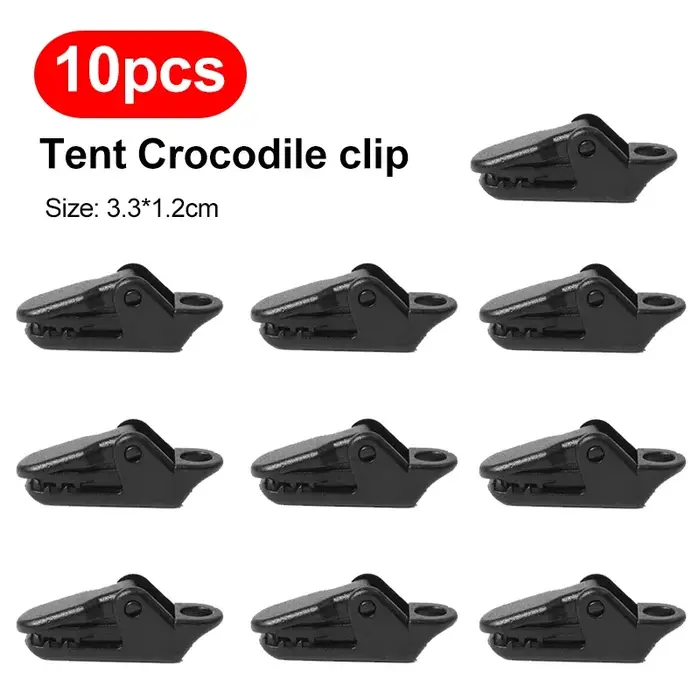 100/50/10 pièces Pinces de tente robustes, clips de bâche d'extérieur, crochets de tente de camping