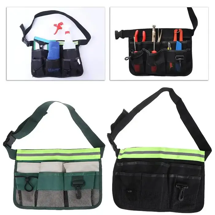 Sac de taille pour outils, poche de taille pour travail en plein air, pochette de rangement pour outils à main, sacs à outils pour matériel, sac de poche pour outils de jardinage pour électricien