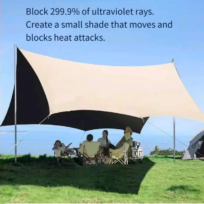 Tente pare-soleil recouverte de vinyle pour le Camping en plein air, équipement résistant aux intemp