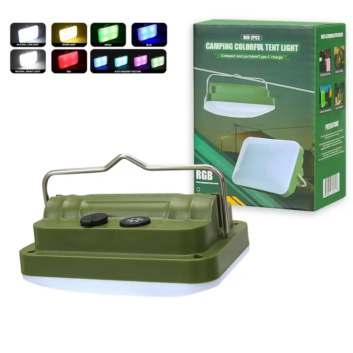Lampe de Camping Rechargeable avec crochet-7 Modes d'éclairage