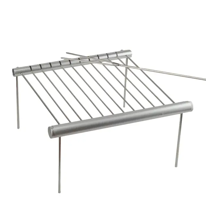 Mini barbecue de poche portable en acier inoxydable, barbecue pliable, accessoires de barbecue pour 