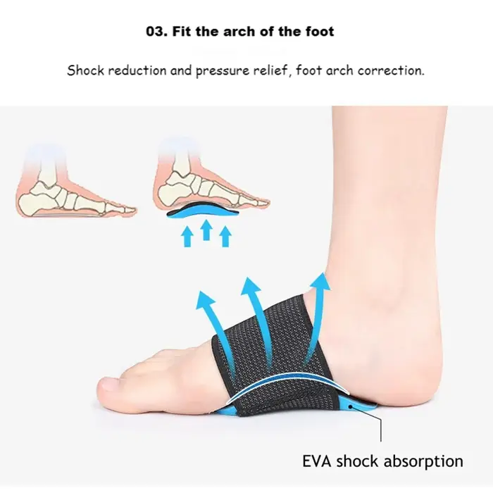1 paire de semelles orthopédiques pour pieds plats