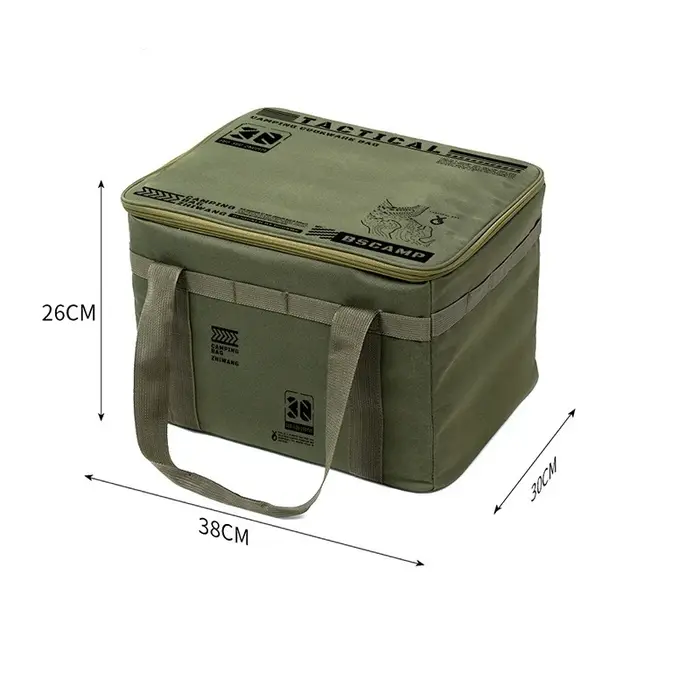 Sac de rangement tactique PACOONE 30L pour ustensiles de camping, en tissu Oxford imperméable, grand
