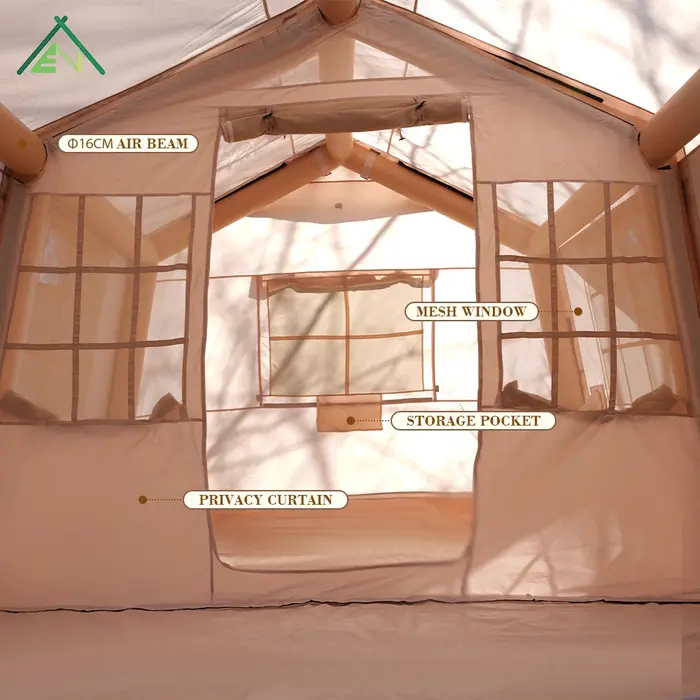 Tente gonflable de luxe pour le glamping en plein air