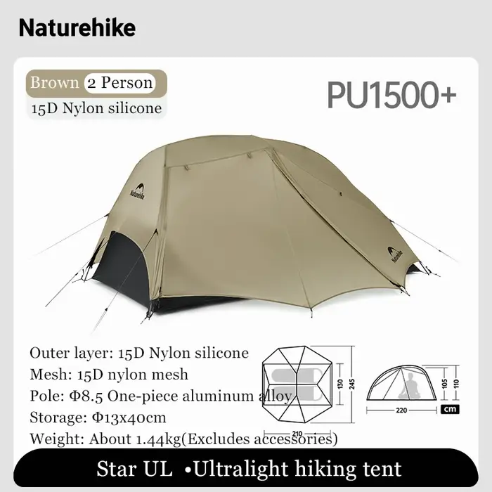 Natureifa-Tente de camping en plein air à double couche