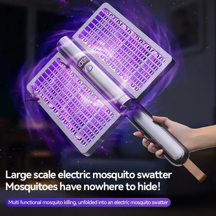 Tapette à moustiques à choc électrique pliable