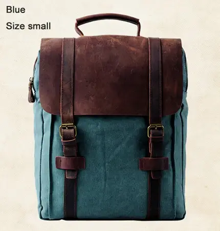 Mode homme sac à dos en cuir militaire toile sac à dos hommes sac à dos femmes école sac à dos sac d